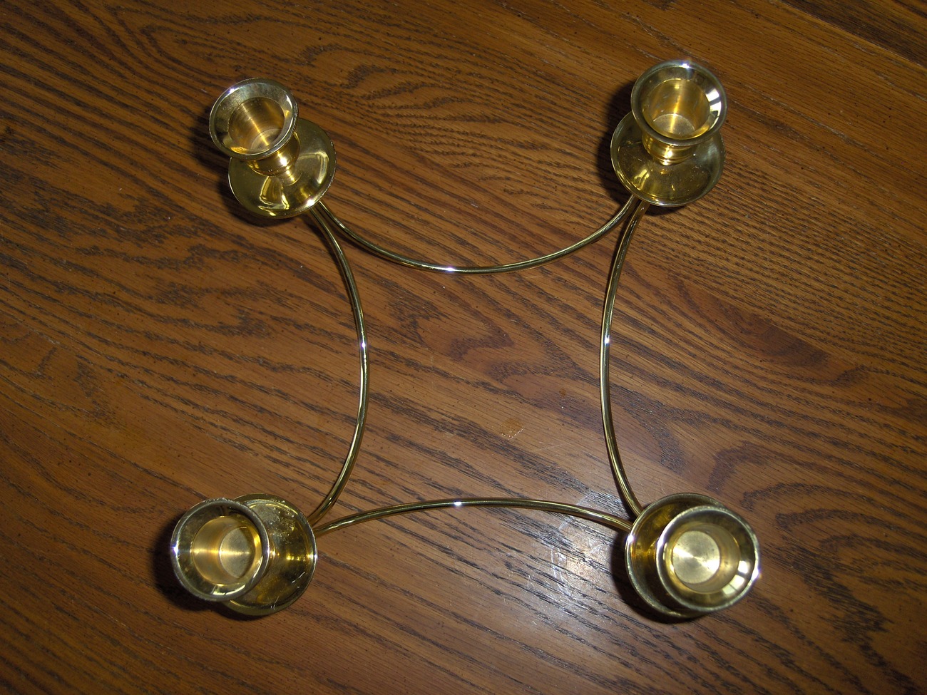 Partylite Brass Quartet Candle Holder PO478 Retired Votive Cup Center
