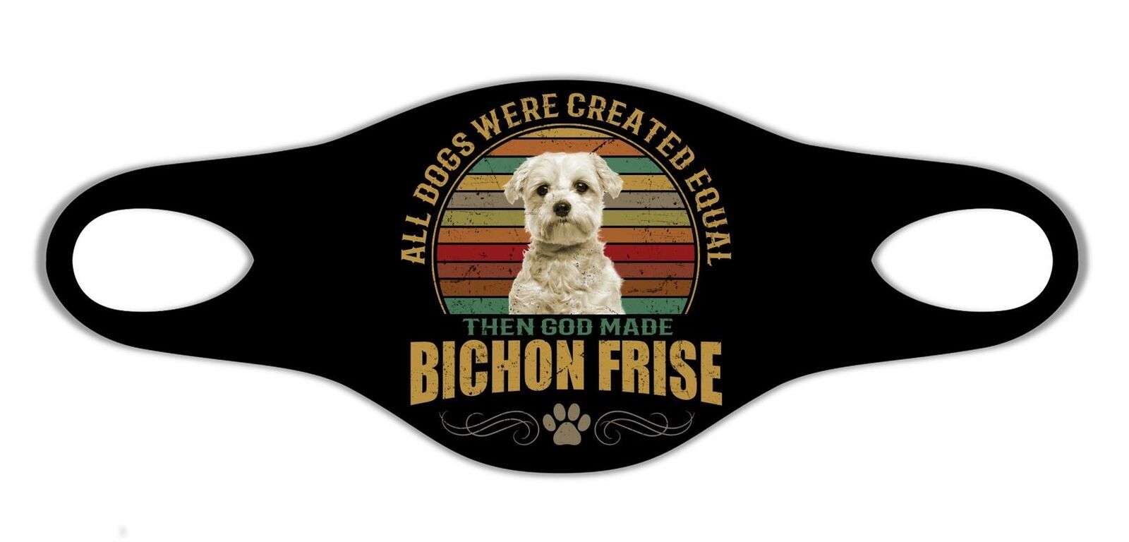Bichon Frise Dog Cool Protective Washable Breathe Face Mask Pet Man Best Friend