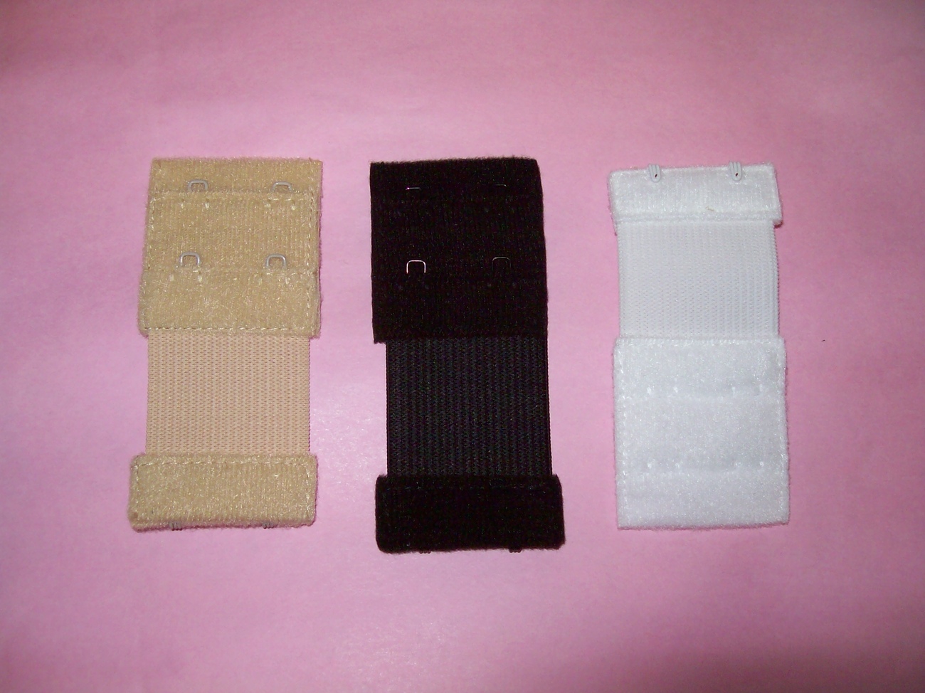 Naughty and Nice Lingerie 2Hook Soft Back Bra Extender Set of 3