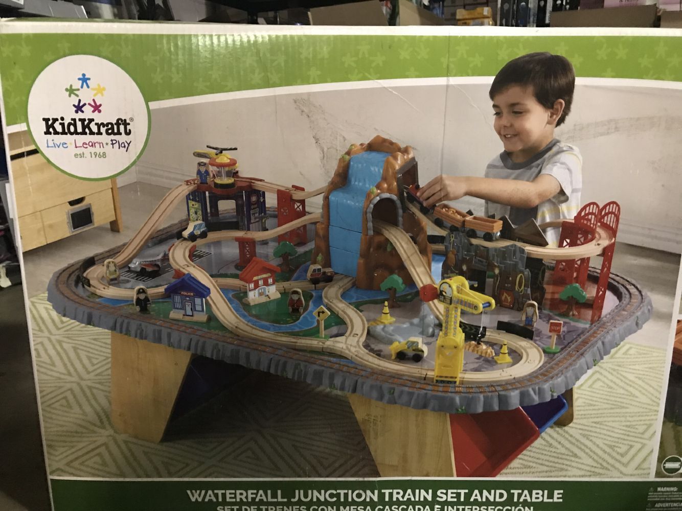 kidkraft waterfall train table