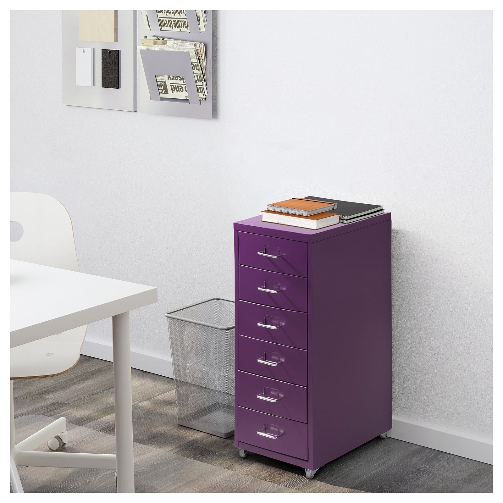 IKEA HELMER Drawer Unit on Casters, Purple, 404.270.34 NEW IN BOX