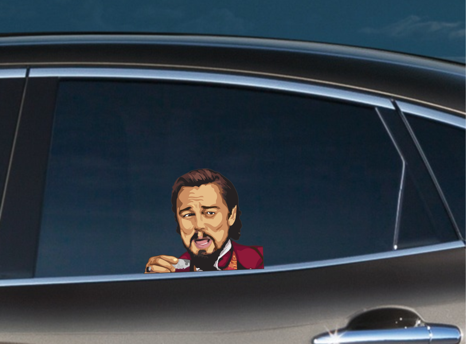 Leonardo MEME funny LOL Peeking Peeker Laptop Cars Window Vinyl Decal Stickers
