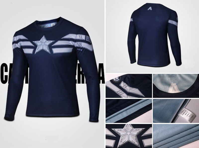 Multi Style Captain America Golden Age Winter Soldier Tee Sport Jersey