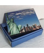 NEW MEN WALLET HAND CRAFTED LADY LIBERTY  BI-FOLD  PRINTED WALLET IN GIF... - $11.87