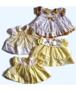 4 SPRINGTIME Yellow &amp; White Cabbage Patch Sized Dresses - $36.99