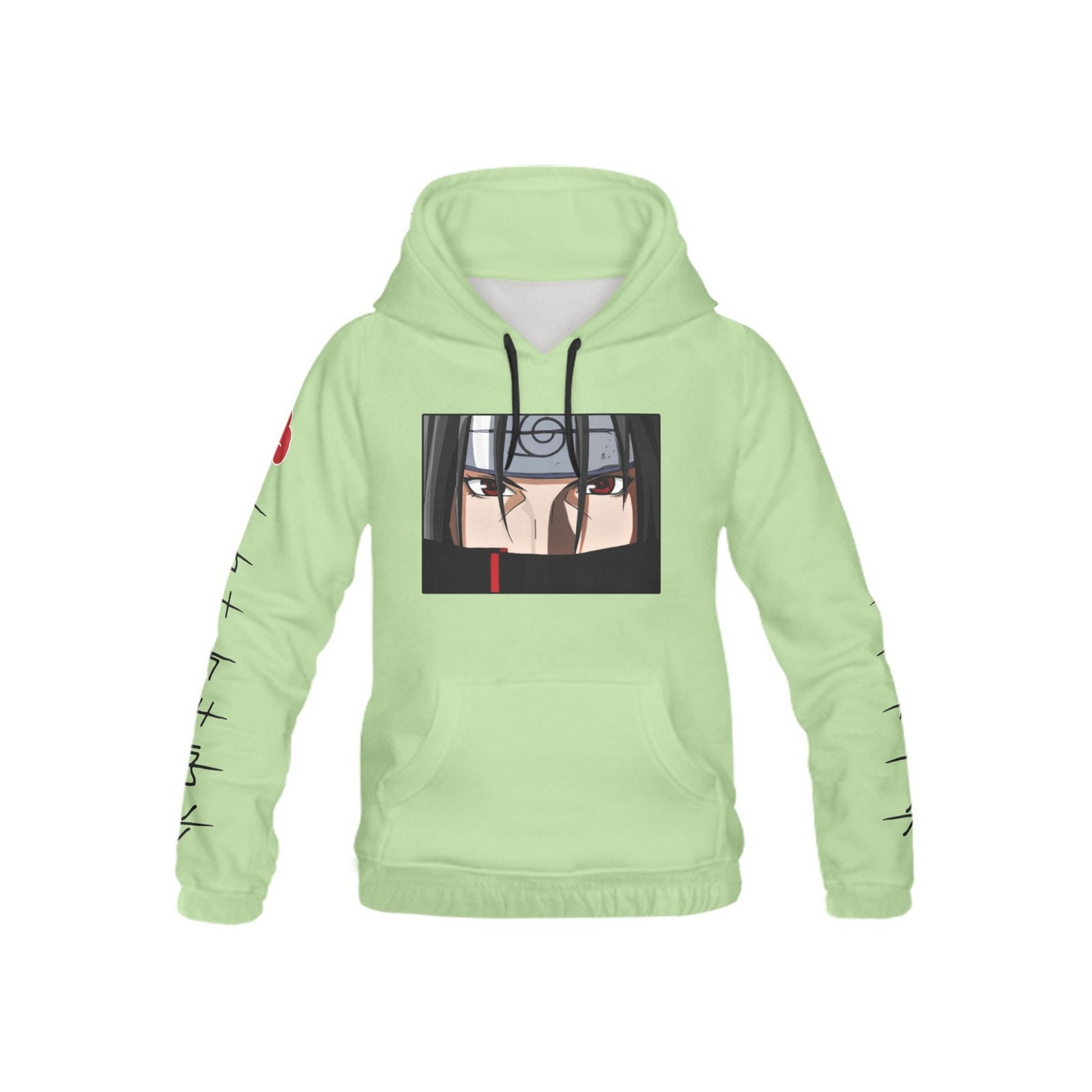 Youth's GREEN PASTEL Itachi Uchiha Anime All Over Print Hoodie (USA Size)