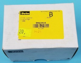 BOX OF 20 NEW PARKER 6MSC8N-B BRASS FITTINGS, 3/8" A-LOK X 1/2" MNPT, 6MSC8NB