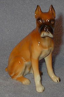 Napco Made Japan Ceramic Porcelain Boxer Dog Figurine C9203 - $15.95