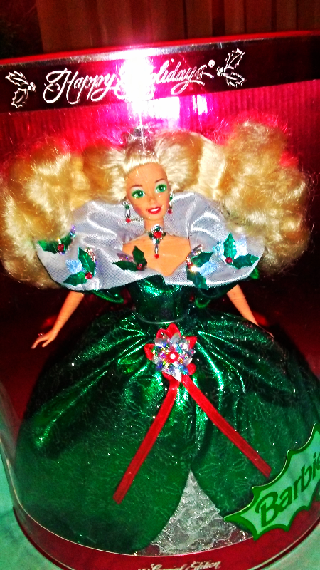 christmas barbie green dress