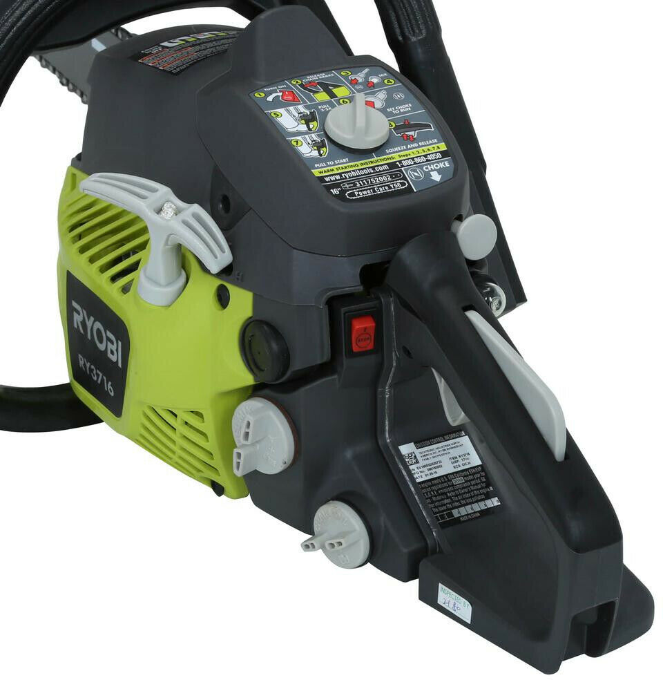 RYOBI Gas Chainsaw 16 in. 37cc 2Cycle Automatic Oiler AntiVibration
