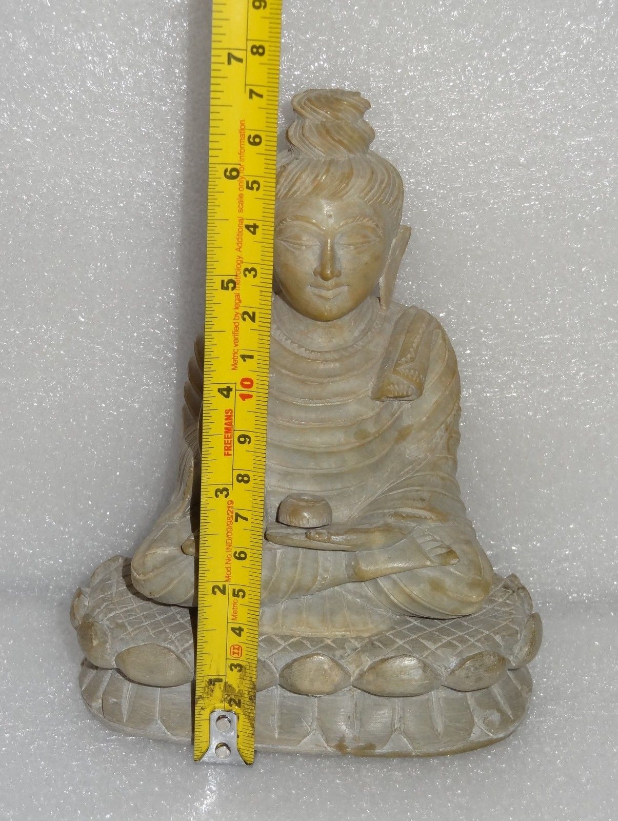BLACK MARBLE BUDDHA STATUE CALM BLESSING POSTURE HANDMADE ARTS AND CRAFTS