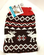 Simply Dog Dog Sweater Vest Sz LG 21-24 inch Christmas Deer Design NWT - $12.55