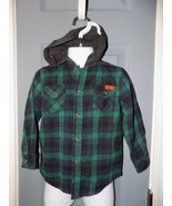 7 for all mankind Plaid Hooded Long Sleeve Shirt Size 24 Months Boy's EUC - $20.01