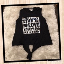 LIVE &amp; LOVE HOLLYWOOD Black Tie Tee M - $25.74