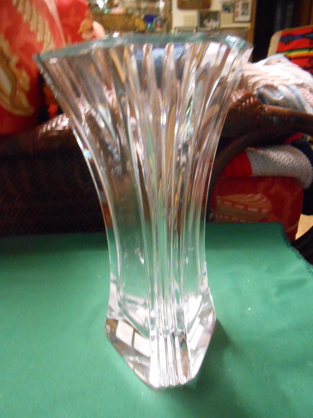 Magnificent Heavy Crystal Vase Signed Reed And Similar Items