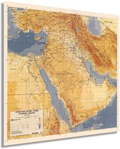 1991 Operation Desert Storm Map - Operation Desert Storm Planning Graphic - Midd - $32.99+