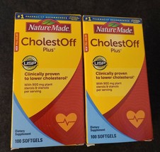 2 new Nature Made CholestOff Plus with 900mg  100 Softgels Exp 8/2023 (E4) - $46.90