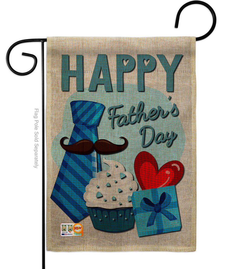 Happy Father's Day Burlap - Impressions Decorative Garden Flag G165117