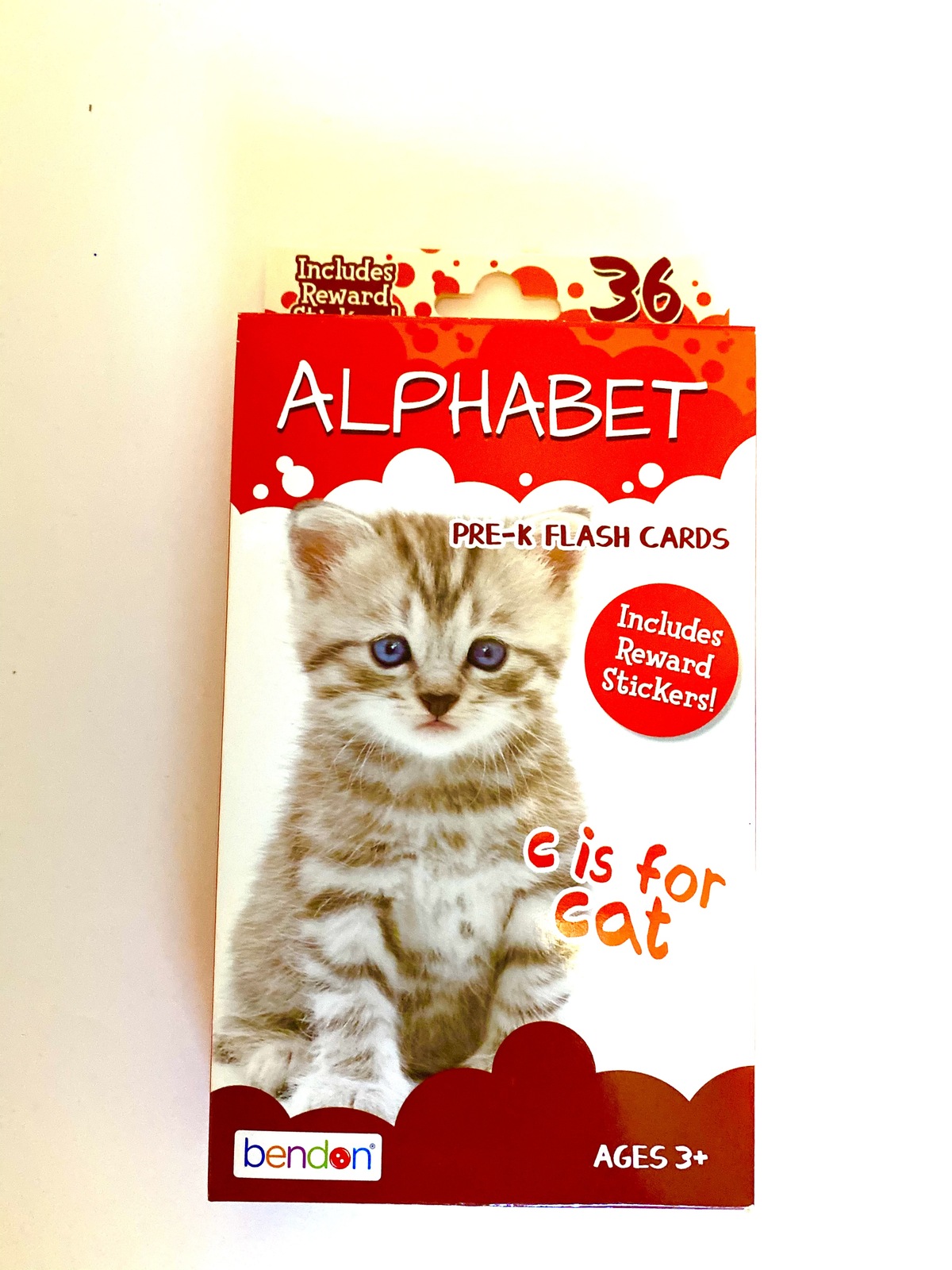ALPHABET Pre-K Flash cards 36 Count (Reward stickers included)- Educational