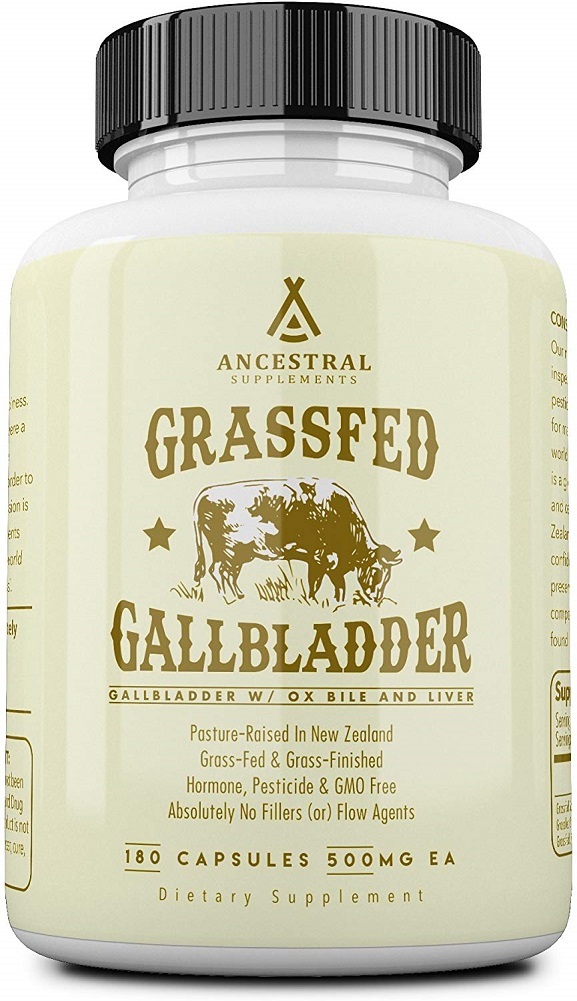 Ancestral Supplements Gallbladder w/Ox Bile & Liver — Supports (180 Capsules)