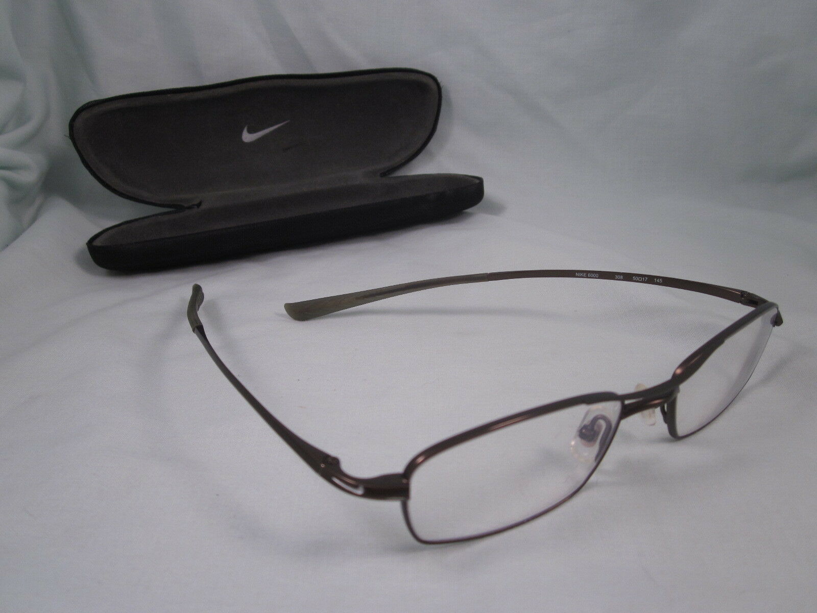 NIKE TITANIUM Rx Eyeglasses Metal Frames 6000 308 Full Rim SPORT Brown