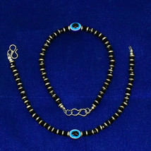 Evil Eye Anklet Charm Bracelet Protection Black Beads Women Summer Ocean Jewelry - $9.16