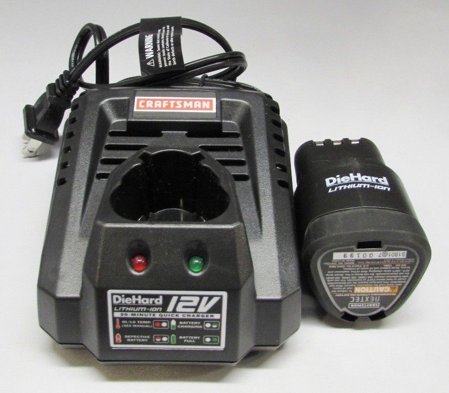 CRAFTSMAN NEXTEC 320.11221 12V LITHIUMION BATTERY & 320.10006 CHARGER