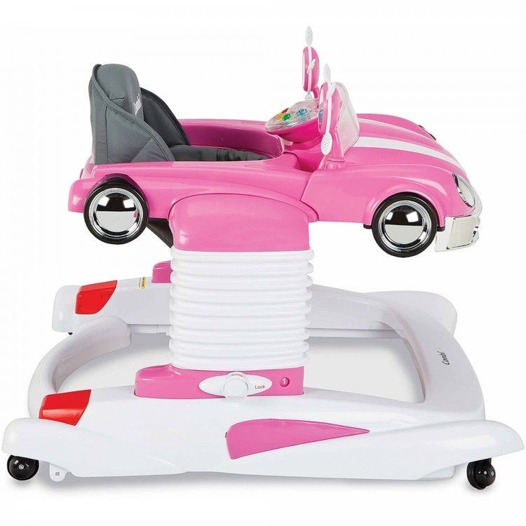 Baby Walker With Wheels For Babies Activity Center For Girls Car Pink