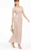 ADRIANNA PAPELL Pink Lace Off Shoulder Dress Sz 4 Blush NWT NEW REG $219 - $56.09