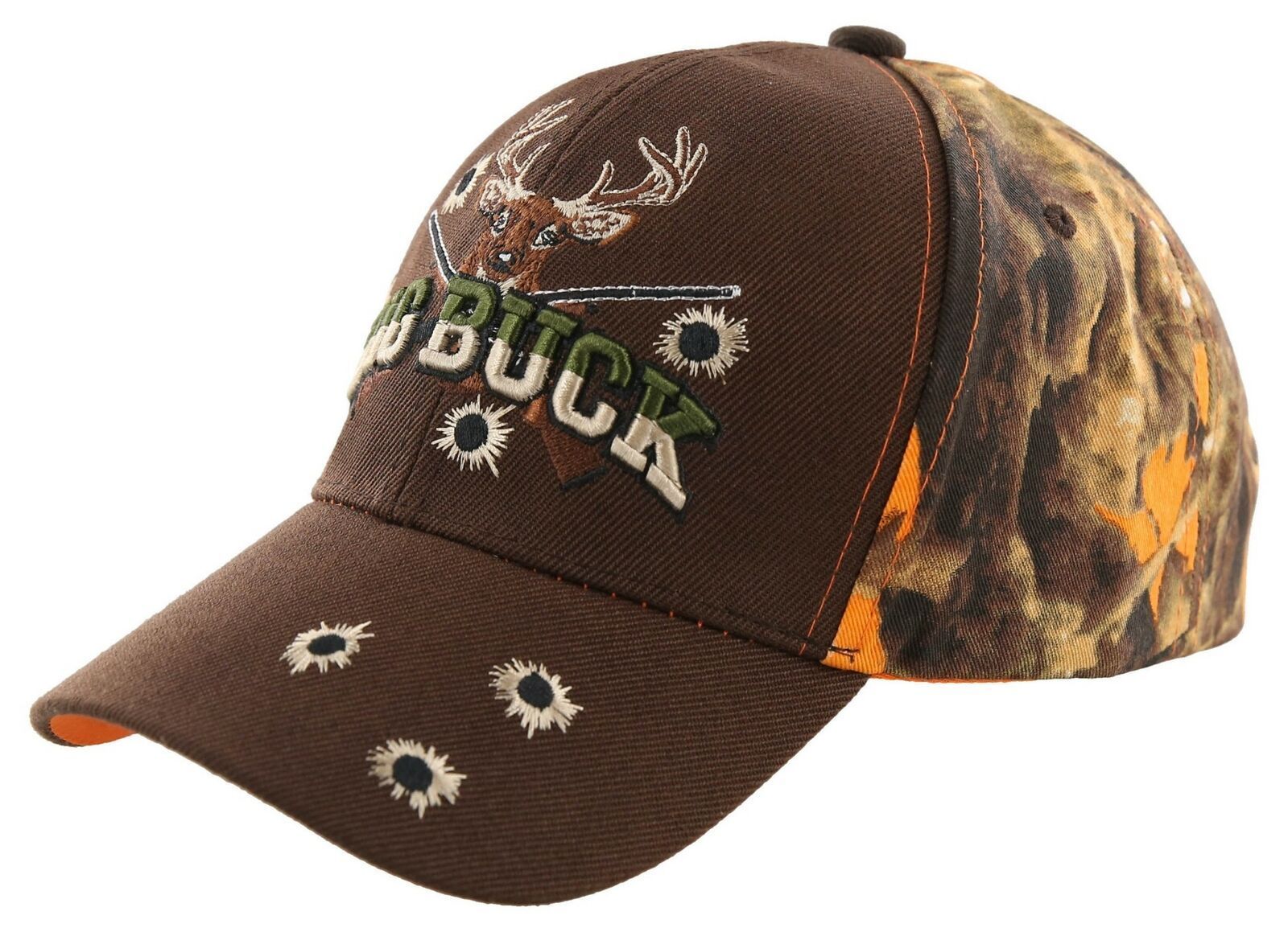 NEW! BIG BUCK HUNTER HUNT DEER BUCK OUTDOOR SPORTS CAP HAT BROWN ORANGE