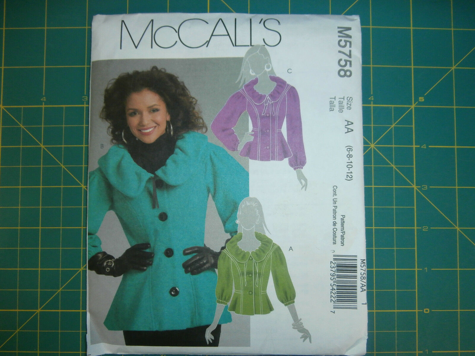McCall's 5758 Size 6 8 10 12 Misses' Miss Petite Jackets in Two Lengths - $11.64