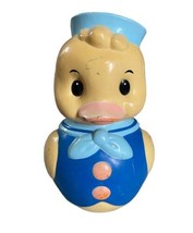 Vintage Musical Roly Poly Duck Duckie 7.5" Tall Weeble Wobble Sailor Suit image 2