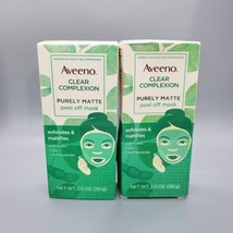 2 Aveeno Clear Complexion Peel Off Mask Exfoliates &amp; Mattifies 2 oz - $14.02