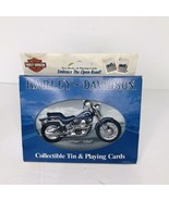 Vintage Harley Davidson Softail Springer Bicycle Playing Cards With Tin New - $14.80