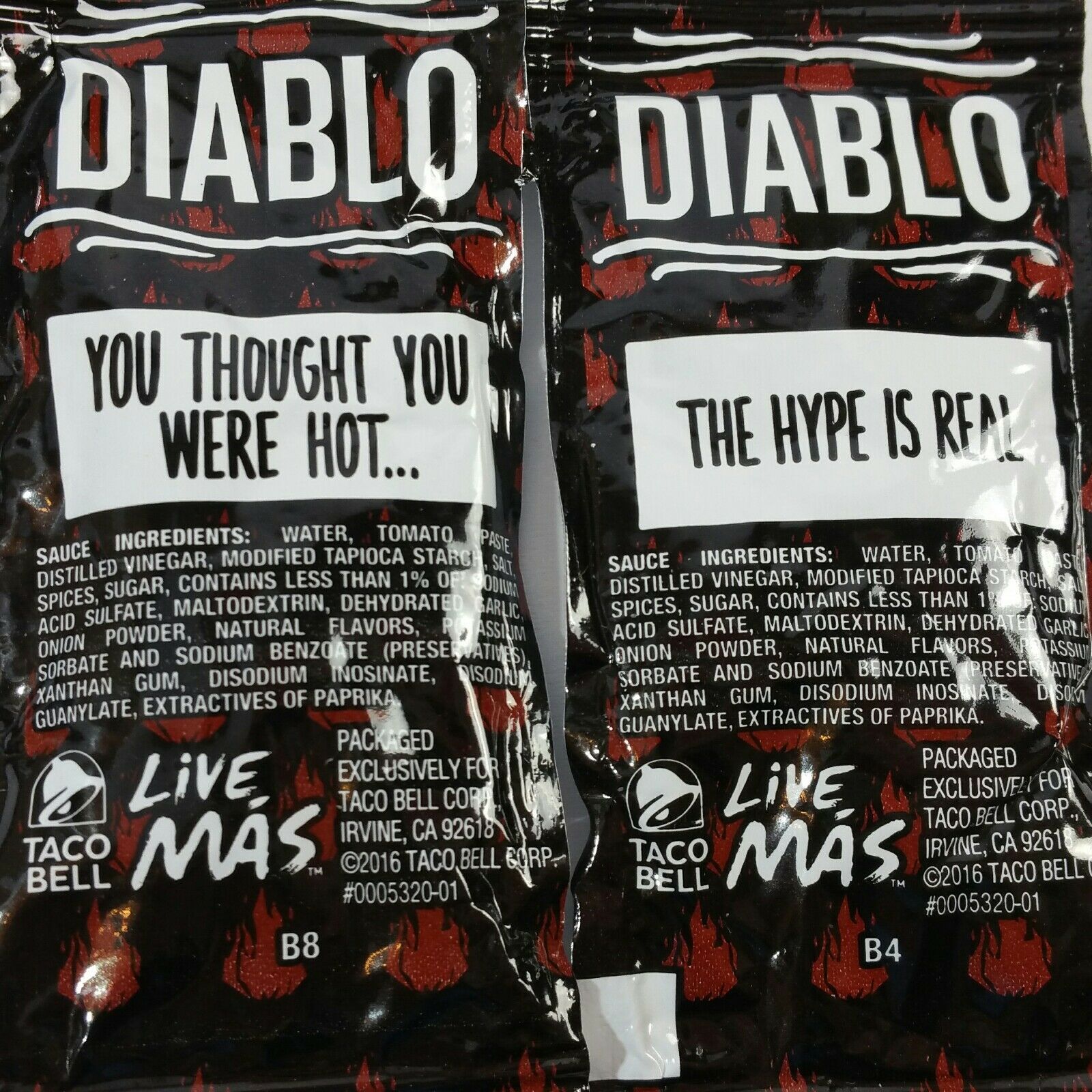 NEW Taco Bell Sauce DIABLO 50 Packets Burrito The Best Flavor Fresh