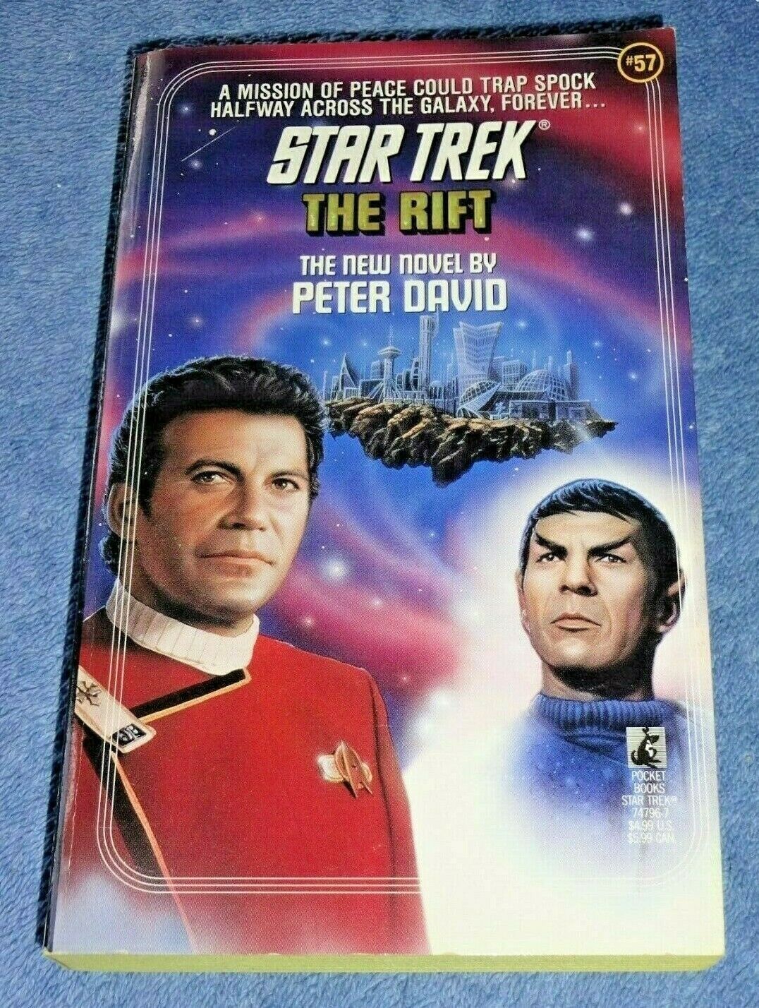 Star Trek Novel #57 The Rift Pocket Books Paperback Peter David 1st 