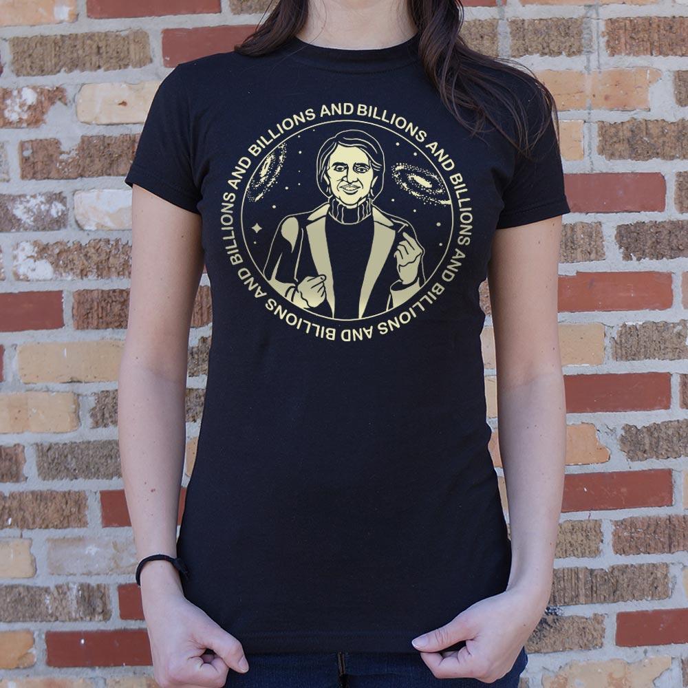Carl Sagan Billions and Billions T-Shirt (Ladies)