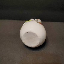 Vintage Porcelain Bud Vase, Hand Painted with Applied Flowers, 4" German Pottery image 7