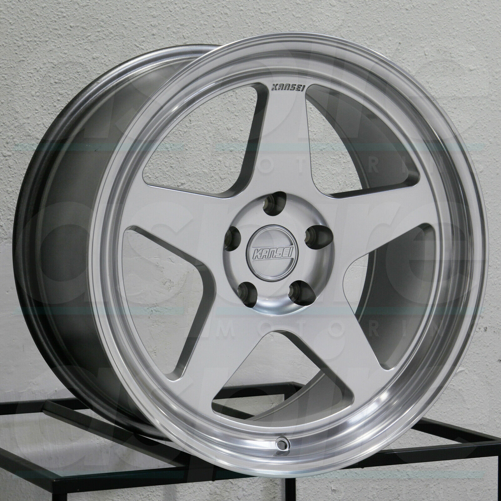 One 18x9.5 Kansei Knp 5x100 22 Hyper Silver Wheels Rims - Wheels