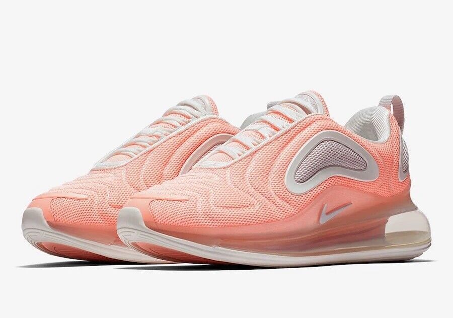 Primary image for Women's Nike Air Max 720 Running Shoes, AR9293 603 Size 7 Bleached Coral/Sum Wht
