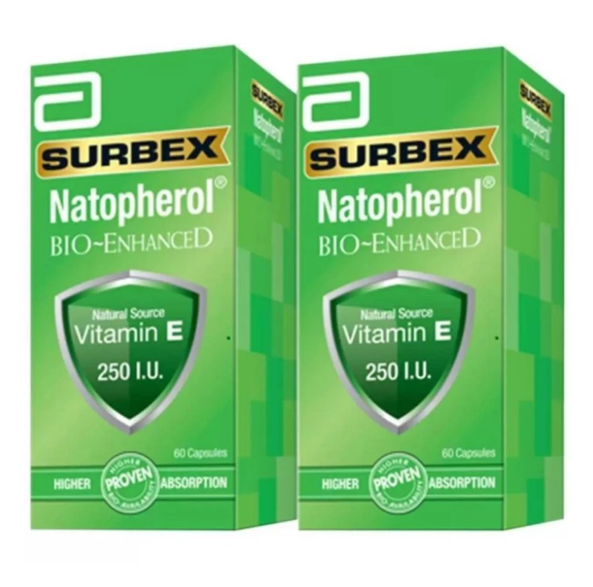 Abbott Surbex Natopherol Bio Enhanced Vitamin E 250 IU 2 x 60s EXPRESS SHIPPING