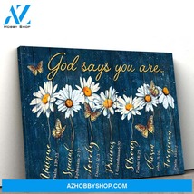 Custom Canvas Butterfly God Says You Are Butterfly Christian God Home Decor, Tha - $49.99