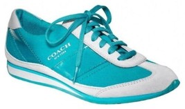 $118 COACH MAE Retro Vibe Turquoise Sneakers Shoes 6–worn once! - $39.00