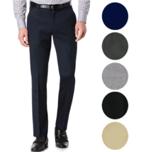 Men&#39;s Premium Slim Fit Dress Pants Slacks Flat Front Multiple Colors - $33.98