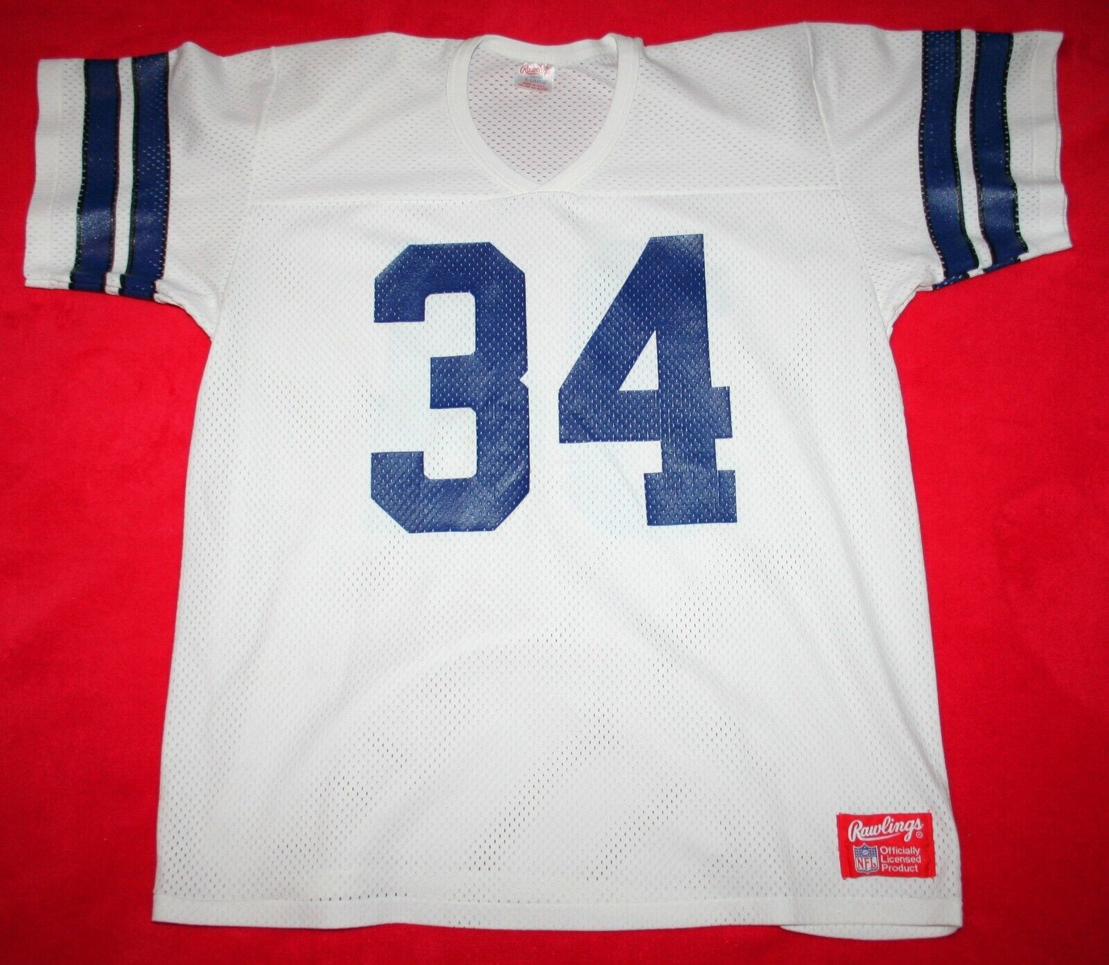 Primary image for Vintage 80s Rawlings HERSCHEL WALKER #34 Dallas Cowboys Mesh Football Jersey XL