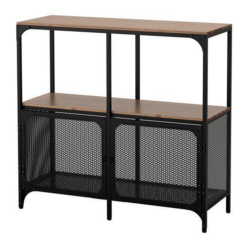 IKEA FJALLBO Shelf Unit, Black, Pine Steel, 503.392.92 NEW IN BOX Entertainment Units, TV Stands
