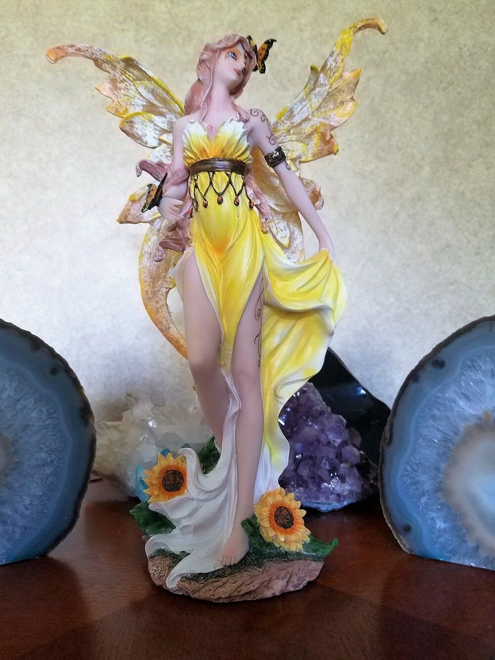 sunflower fairy ornament