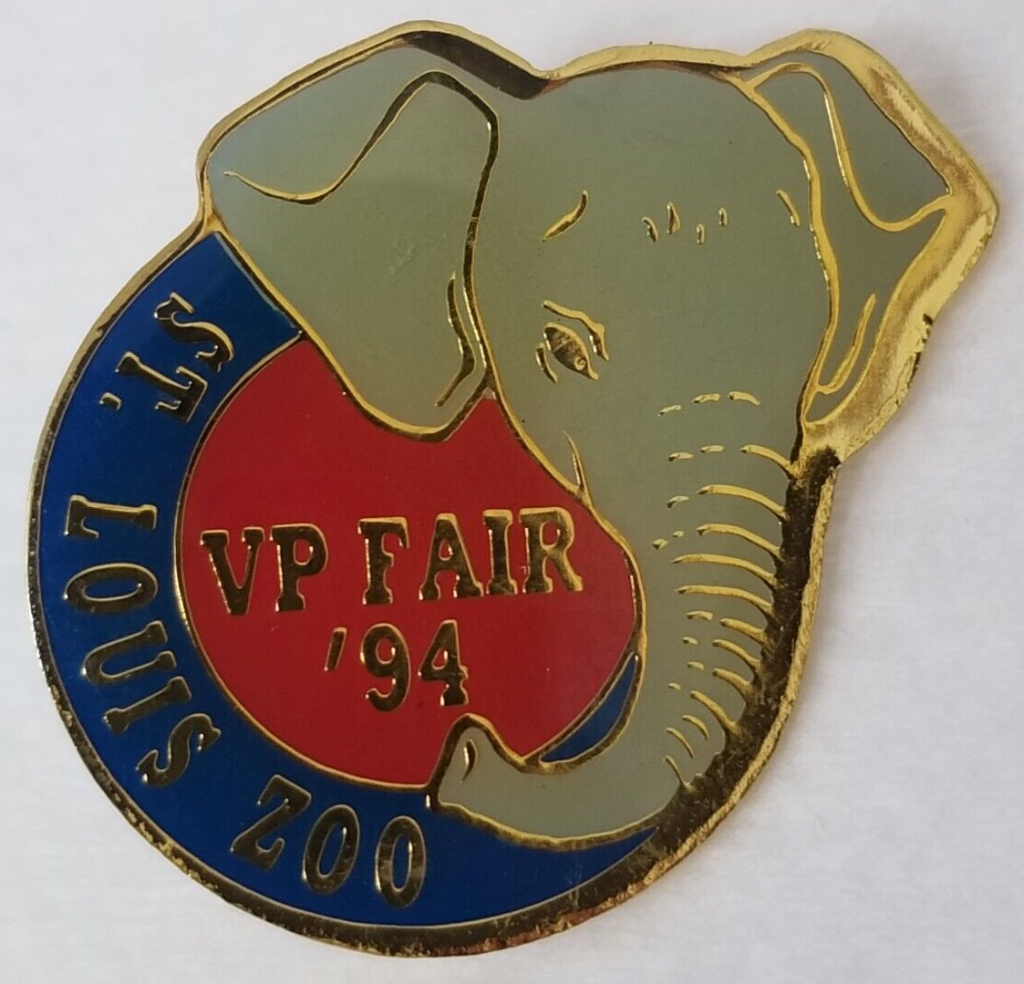 1994 VP Fair St. Louis Zoo Elephant Veiled Prophet Red Blue Gold Color