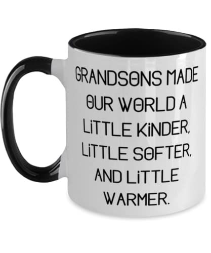 Unique Grandson Two Tone 11oz Mug Grandsons Made Our World A Little Kinder Lit Equipment 