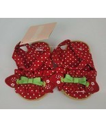 Vintage Gymboree 2012 Red White Polka Dot Strawberry Baby Girl Summer Sandals 1 - $14.85